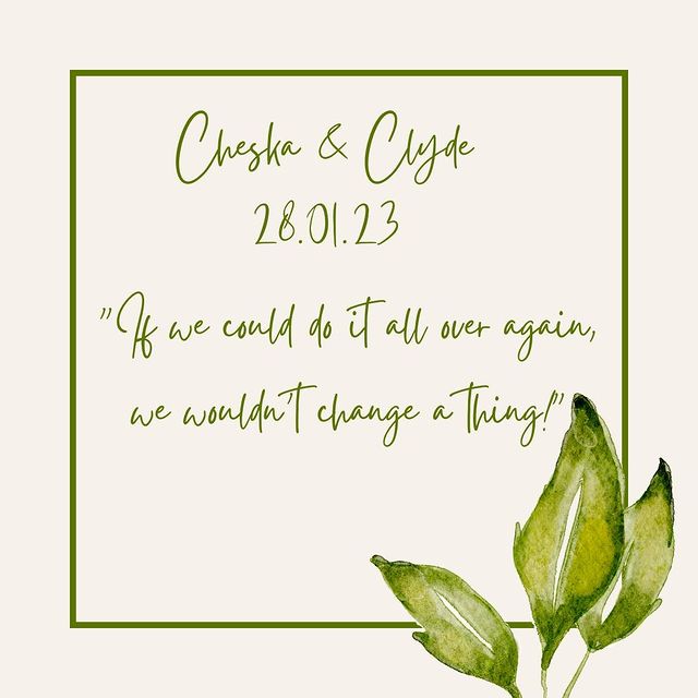 Some lovely feedback from Cheska & Clyde after their wedding in January 🥰

"We would like to say a massive thank you as we had such a great day on 28/01/23. All our guests have gushed over how beautiful the place was, the amazing, delicious food and how well organised everything was on the day. We’re all still talking about the food!

We’d like to say thanks to Michael as we felt like we were properly looked after on our special day, from start to finish. He just made us feel so relaxed.

Thanks to Chelsea as she has been great with all our questions leading up to the big day. She always replied so quickly and every question was answered.

If we could do it all over again, we wouldn’t change a thing! We had the BEST day and we have you all at Orange Tree House to thank."